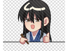 [유료 도안] 은혼 카츠라 투명 예절 포카 도안