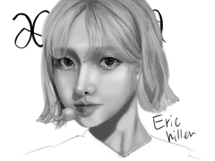 실사체 두상 인물화 커미션