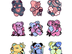 [기간한정 무료] 좀비베어 굿노트 스티커