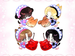 승양 냥냥라차 메이드 키링 도안