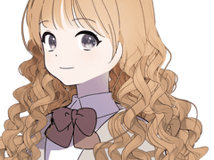 [웹툰 소재/ 클스 브러쉬] 곱슬곱슬 헤어 브러쉬 4종