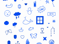 [굿노트 스티커] BLUE