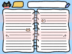 고양이 교환일기 굿노트 속지 공유