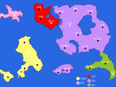 밴다이저 세계 지도&각 국가별 소속 인물