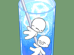 시원한 음료에 퐁당! 고정틀 커미션