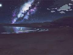 여느 우주가 보이는 밤하늘과,