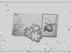 앵초가 올려진 편지 한장.