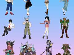 청바라가 그린 12人의 세계관 캐릭터