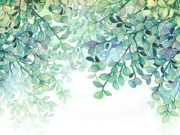 둥근 나뭇잎 브러시