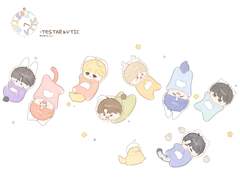 우주말랑콩떡 테스타&브이틱 배경화면