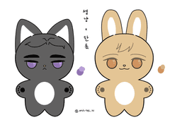 10cm 동물솜인형....