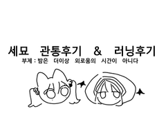 세묘 관통후기& 러닝후기 (1)