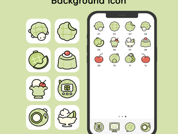 [아이콘 무료 공유] 메론빵 꾸미기 아이콘