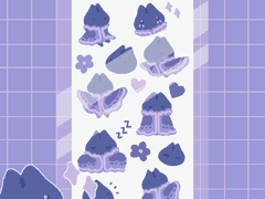 보라꽃쥐 스티커 / 굿노트 스티커