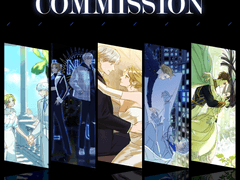 배경포함 웹툰풍 일러스트 커미션