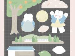 [틈새간격] 굿노트스티커/디지털스티커-추석