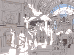 [에이블러] '판타지 신전 내부(예배당)' 기본 보정법