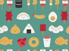 분식 스티커 png 파일