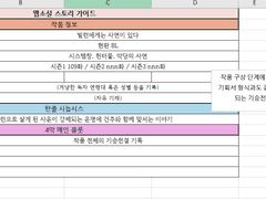장편 작가를 위한 스토리 구상 및 정리 시트 배포