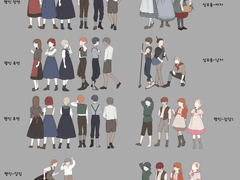[웹툰 소재 / 유료배포 ] 평민 어린아이 엑스트라 브러쉬&png 34종