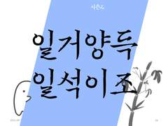 일거양득/일석이조