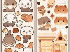 빵집에서 수달해달 스티커ㅣ 굿노트용