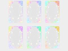 솜사탕 그라데이션 투명포카 프레임