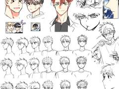 오리지널 웹툰(작업중단) 캐릭터시트, 스케치 일부