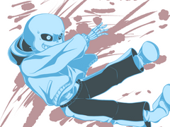 [4색]참가에 의의 두고 샌즈로 그려봄