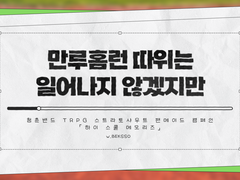 [STS] 만루홈런 따위는 일어나지 않겠지만