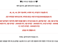 <글커미션>🖤19/BL/GL/HL/2차/연성 글커미션 개장합니다🖤 모든 장르 가능합니다!