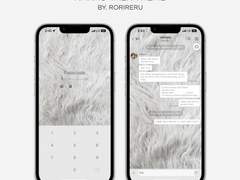 100. White Fur 01 : Kakao Talk Theme