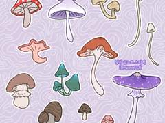 버섯 스티커 (굿노트)