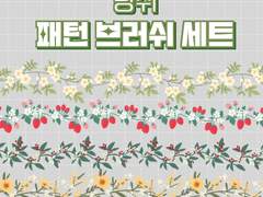 냥쥐 패턴 브러쉬 세트