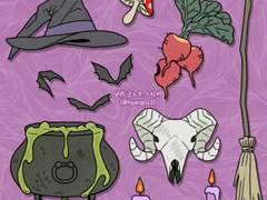 [할로윈 특집] 마녀 스티커 (굿노트)