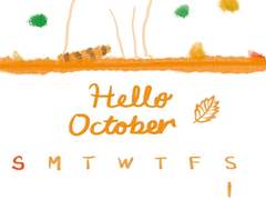 10월 달력 배경화면