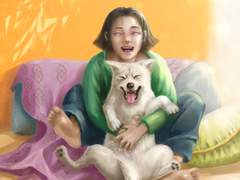 발바닥이 닮았어요.