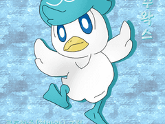 포켓몬스터 꾸왁스를 그려보았다