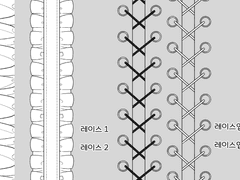 [웹툰 소재/ 클스 브러쉬] 레이스 브러쉬 2종, 레이스업 브러쉬 2종 부분 무료 배포