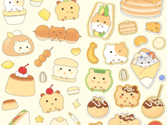 노랑한 햄찌 스티커ㅣ 굿노트용