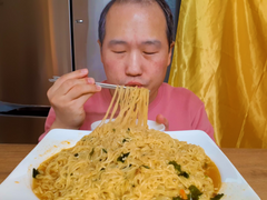 먹방 브베 - 스낵면, 쁘띠첼 블루베리맛 먹방