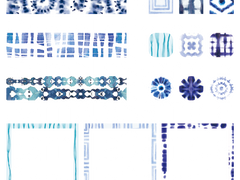 수채화 패턴 스티커 (1)