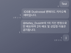 1차 지인 한정 더스크우드 카톡테마 배포