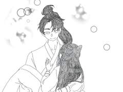 22. 화선을 안고있는 청명 장면.