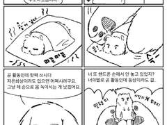 댕뵤 핫팩 만화
