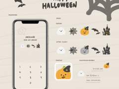 happy mangle halloween kakao theme ( ios, and )