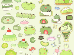 초록한 개구리 스티커ㅣ 굿노트용