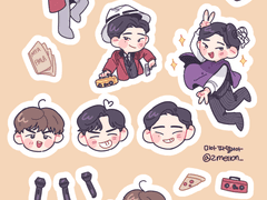 미아 파밀리아 (밍밍초) 스티커 도안