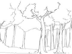 간단 펜선 나무 소재 세트 (clip)