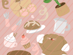 [스티커] 빵굽는 모카냥 하우스